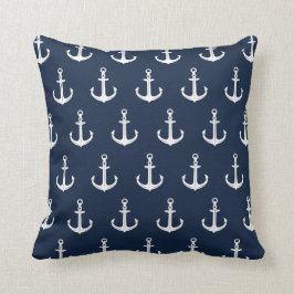 Nautical Blue Anchors Kudde