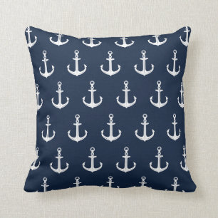 Nautical Blue Anchors Kudde