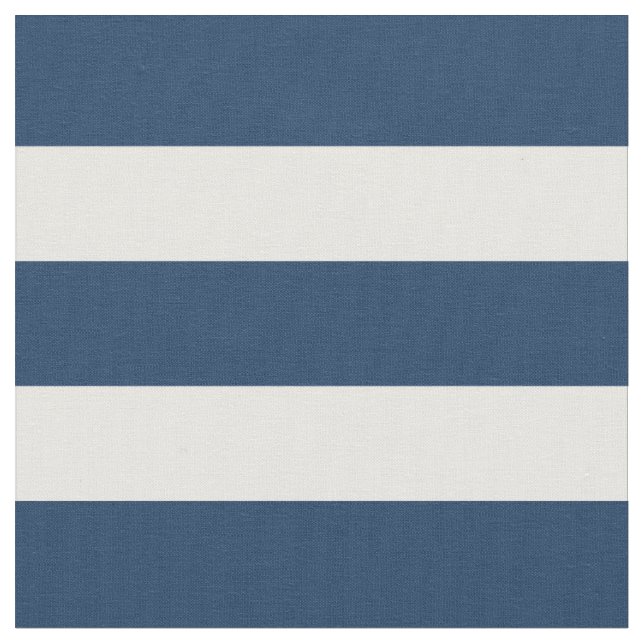 Nautical Blue and White 1 Inch Stripe Tyg (Närbild)