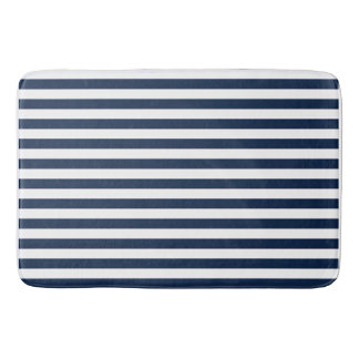 Nautical Blue and White Rand Bath Mat Matta