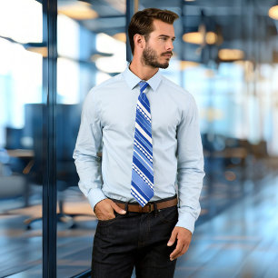 Nautical Blue and White Stripe Tie Slips