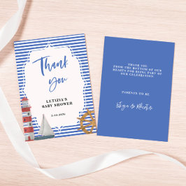 Nautical Blue Baby Shower Tack Kort