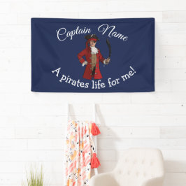 Nautical Blue Boy Pirat Banner