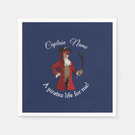 Nautical Blue Boy Pirat Pappersservett