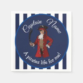 Nautical Blue Boy Pirat Pappersservett