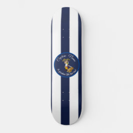 Nautical Blue Boy Pirat Skateboard