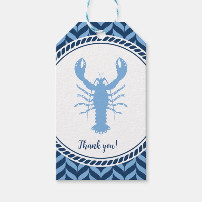 Nautical Blue Hummer kust  Presentetikett (Framsidan)