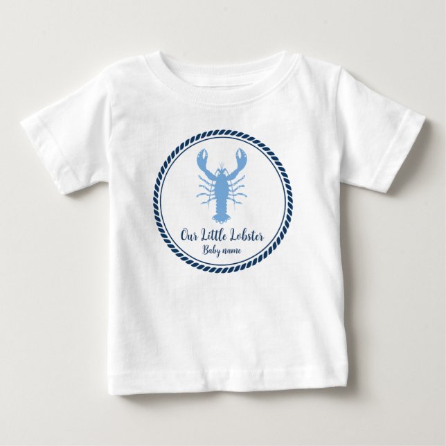 Nautical Blue Hummer kust  T Shirt (Framsida)