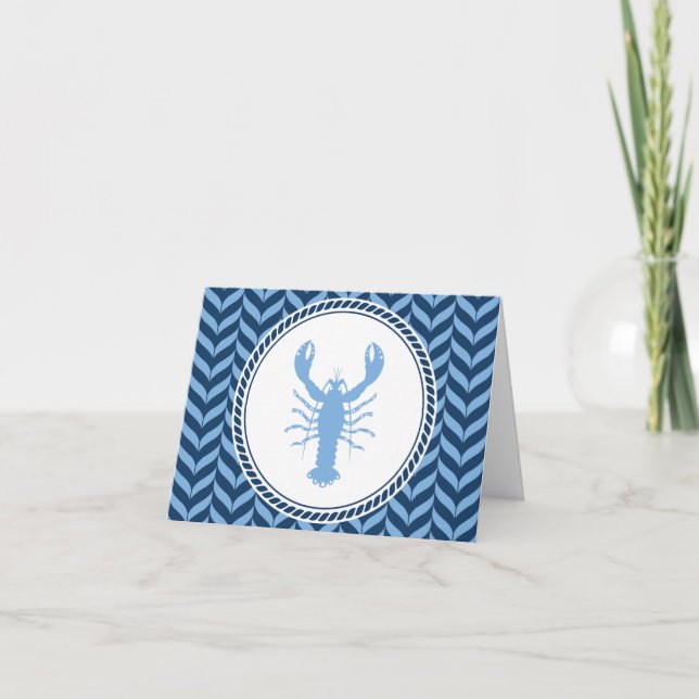 Nautical Blue Hummer kust  Tack Kort (Framsida)