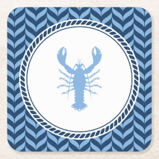 Nautical Blue Hummer kustfest Underlägg Papper Kvadrat