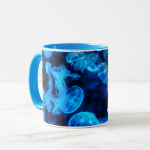Nautical Blue Jellyfish Marine Life Mugg