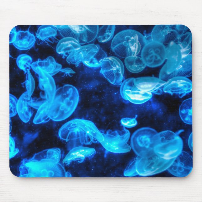 Nautical Blue Jellyfish Marine Life Musmatta (Framsidan)