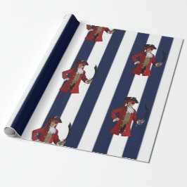 Nautical Blue Rand Boy Pirat Presentpapper