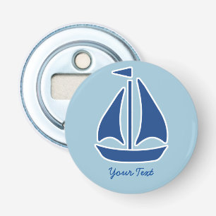 Nautical Blue Sailboat-personlig Flasköppnare