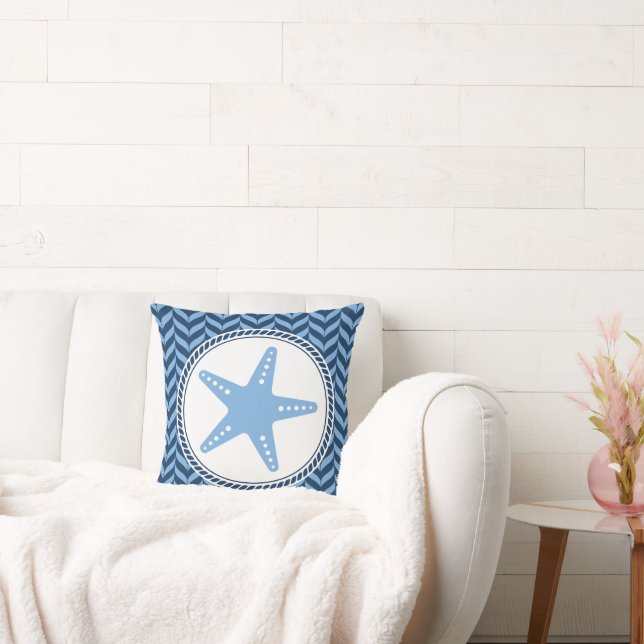 Nautical Blue Starfish kust  Kudde (Soffa)