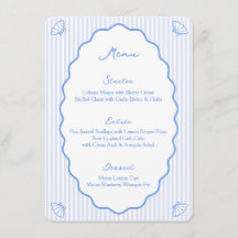 Nautical Blue Stripe Coastal Chic Whimsical Blue