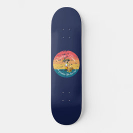 Nautical Blue Sunset Boy Pirat Skateboard