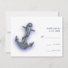Nautical Boat Anchor Fabulous Sailing Bröllop OSA Kort