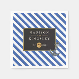 Nautical Boat Anchor Fabulous Sailing Bröllop Pappersservett