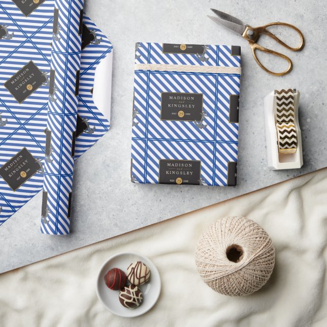 Nautical Boat Anchor Fabulous Sailing Bröllop Presentpapper (Hantverk)