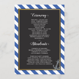Nautical Boat Anchor Fabulous Sailing Bröllop Program