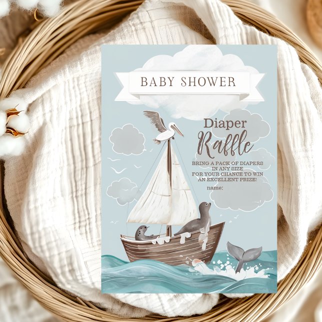 Nautical Boat Baby Shower Inbjudningar (Skapare uppladdad)