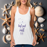 Nautical Boat Last Sail Veil Namn Bachelorette Linne Med Racerback<br><div class="desc">Ett tanktop för roligt,  elegant-anpassningsbar med bachelorette-festen,  med modern typografi och kalligrafi med titeln "last seail before the veeil". En nautisk chic för en modern brud och hennes ungdom.</div>