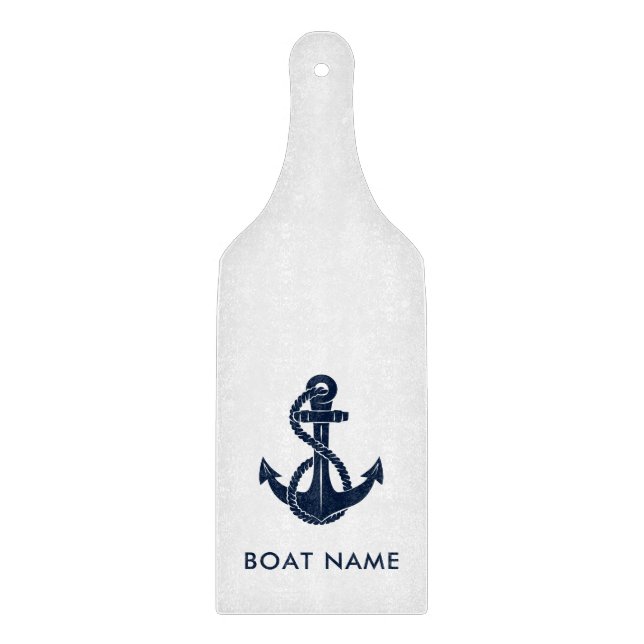 Nautical Boat Name Navy Blue Anchor Custom (Framsidan)