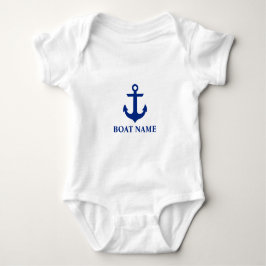 Nautical Boat Namn Anchor Baby T Shirt
