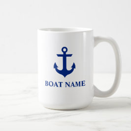 Nautical Boat Namn Anchor Large Kaffemugg