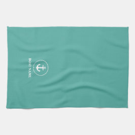 Nautical Boat Namn Anchor Rope Kökshandduk