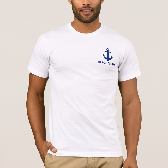 Nautical Boat Namn Anchor Tee (Framsida)