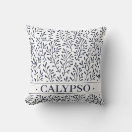 Nautical Boat Namn. Marina alger. Marinblå. Kudde