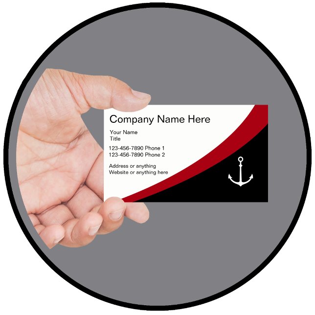 Nautical Boot Business Profile Visitkort (Nautical business cards)