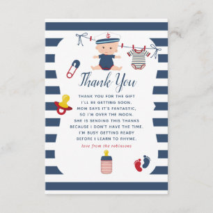 Nautical Boy Baby Shower Tack Kort