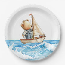 Nautical Boy Sailor Nalle Baby Shower