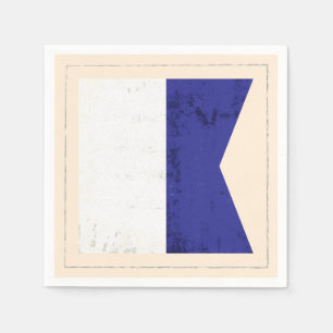 Nautical Brev ’A’ Signal Flagga Pappersservett