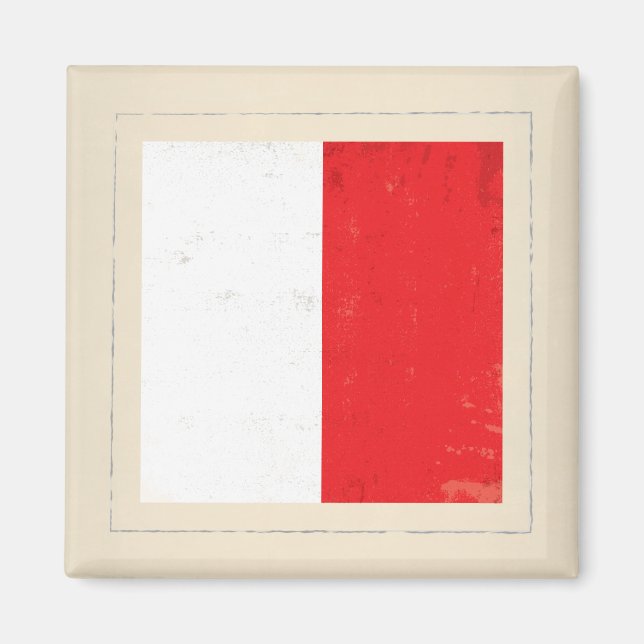 Nautical Brev ’H’ Signal Flagga Magnet (Framsidan)