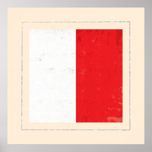 Nautical Brev ’H’ Signal Flagga Poster