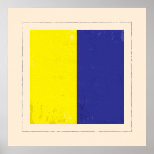 Nautical Brev ’K’ Signal Flagga Poster