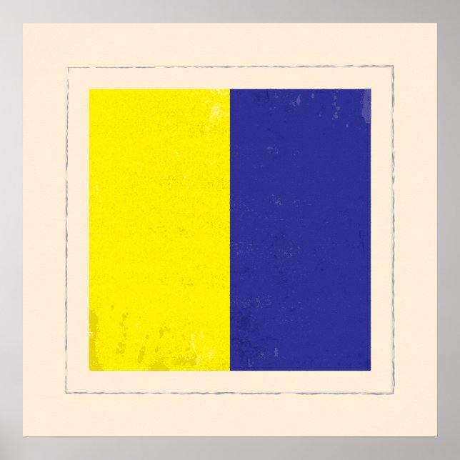 Nautical Brev ’K’ Signal Flagga Poster (Framsidan)