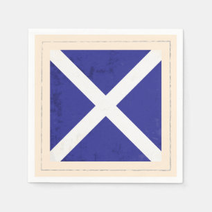 Nautical Brev ’M’ Signal Flagga Pappersservett