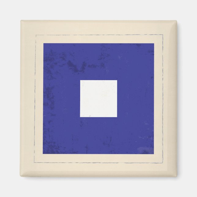 Nautical Brev ’P’ Signal Flagga Magnet (Framsidan)