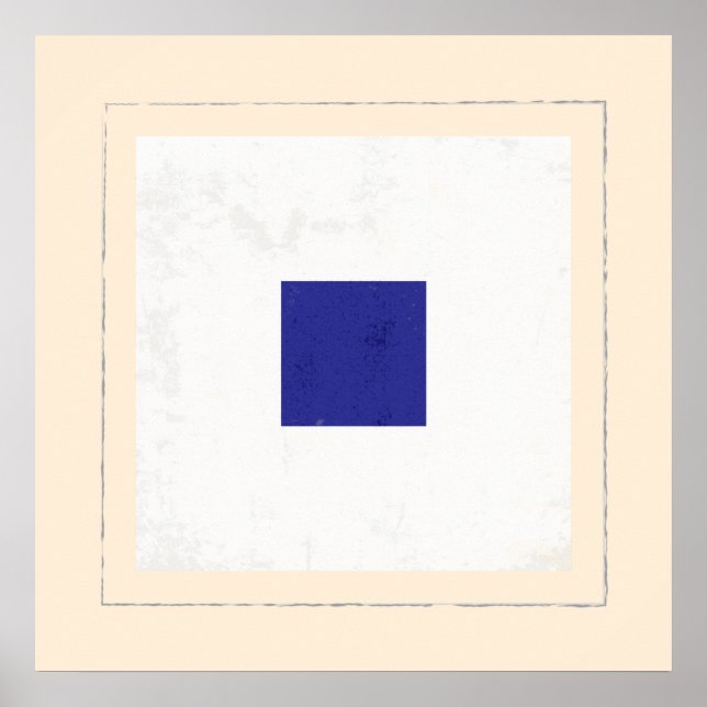 Nautical Brev ’S’ Signal Flagga Poster (Framsidan)