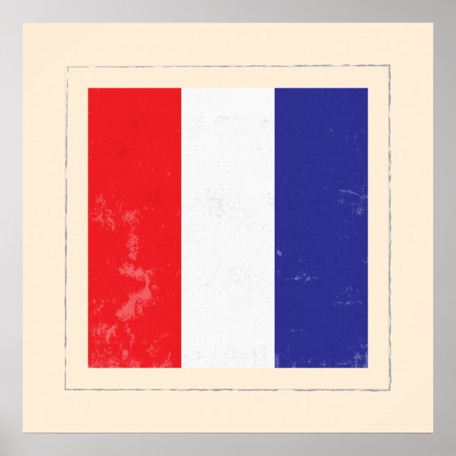 Nautical Brev ’T’ Signal Flagga Poster (Framsidan)