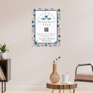 Nautical Bröllop Beach Seashell Ro Honeymoon Poster