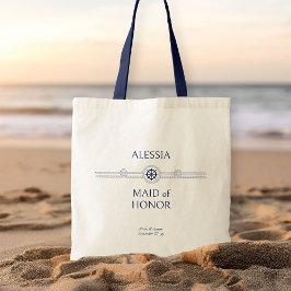 Nautical Bröllop Brudens sida Gift Maid of honor Tygkasse