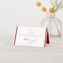 Nautical Bröllop White Red Rope Anchor