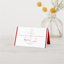 Nautical Bröllop White Red Rope Anchor