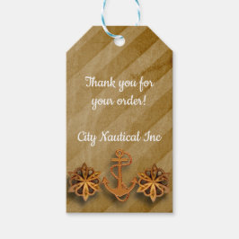 Nautical Business eller Personal Template: Favor e Presentetikett